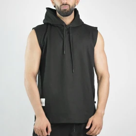 ست رکابی کلاهدار و شلوارک اسپرت الو مدل HS-4C0473 مشکی