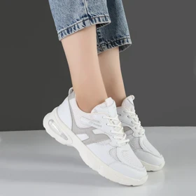 کفش و کتانی زنانه مدل فشیون FASHION رنگ سفید طوسی