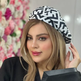 کلاه برت مخمل فندی