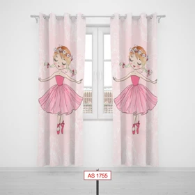 پرده پانچی اتاق کودک برند مینوریا کیدز طرح دخترانه کد p-276