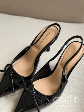 کفش ورنی پاپیونی پاشنه 8/5 سانت