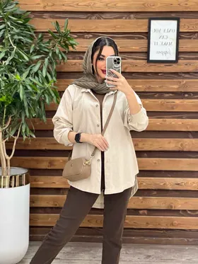 مانتو شومیزی تک جیب پایین هلال