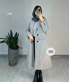 پالتو بلند آستردار آهو (ایراد دار)