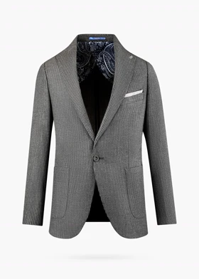 کت تک کژوال نیمه آستر طوسی نوک مدادی