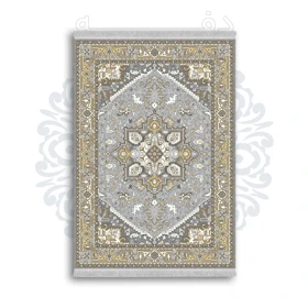 *جدید* فرشینه از جنس پارچه شانل مخمل ترک طرح فانتزی برند دفه کد 1227