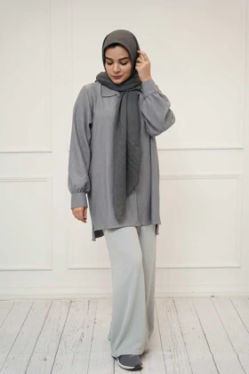 شومیز کریشه مراکشی طوسی جیران