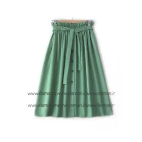 دامن جلو دکمه دریایی قد 75