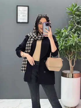 مانتو کتی چهاردکمه یقه آرشال