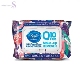 دستمال مرطوب پاک کننده آرایش دافی مدل Q10 (طرح گل 1)