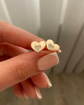 گوشواره میخی قلب آلیا ژوپینگ