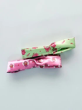 هدبند ساتن فانتزی طرح لبوبو