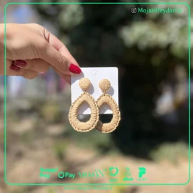 گوشواره حصیری بهار و تابستان کد gh1009