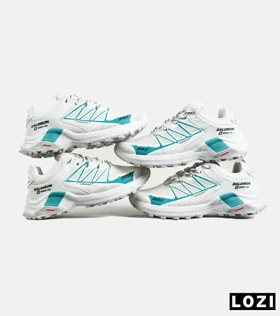 کفش کتانی مردانه و زنانه سفید آبی Salomon Lab V.03 مدل 7214