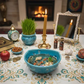 حوض ماهی قرمز سرامیکی رزین