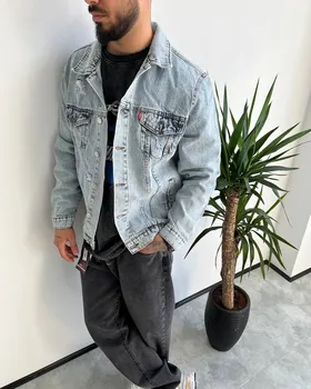 کت جین مردانه یخی زاپ‌دار LEVIS