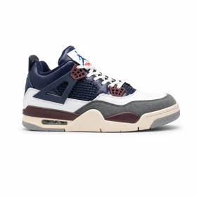 کفش و کتانی مردانه ساق‌دار مدل جردن NIKE AIR JORDAN 4 رنگ سرمه ای کرم کد 2147