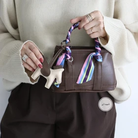 کیف زنانه دوشی - دستی مدل روینا (قهوه ای)