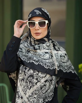 روسری ابریشم ژاکارد قواره 140 30198