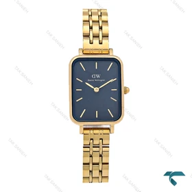 ساعت زنانه DW مستطیلی طلایی صفحه سرمه ای DW-7127-L