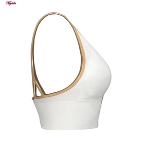 نیم‌تنه ورزشی جلو زیپ زنانه مدل پددار سفید کد 4563