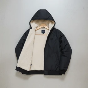 کاپشن مردانه مشکی داخل تمام خز مدل adidas-مشکی ویژه