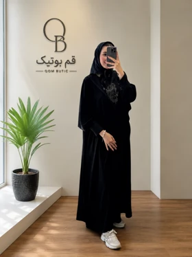 عبا الیزه یقه هفتی نگین‌دار_ 7001