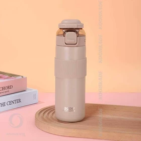 تراول ماگ دو حالته GUDU حجم 700ML (قهوه ای)