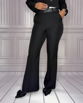 خرید شلوار بوتکات بزیاق مشکی زنانه Women's Black Baziag Bootcut Pants کد 70702