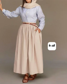 ست شومیز پیراهنی راه راه و دامن ترند