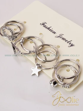 مجموعه هشت عددی انگشتر زنانه کد R4120