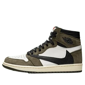 کفش کتانی ایر جردن 1 تراویس اسکات موکا ساق‌دار کد 294863