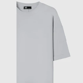 تیشرت طوسی روشن زیگ zig مدل Sleeve Pocket