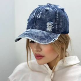 کلاه بیسبالی جین زاپ‌دار