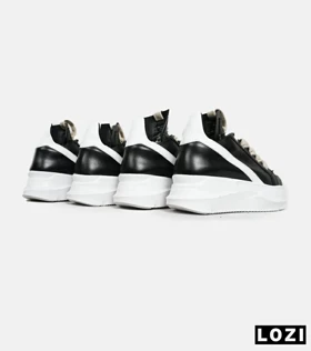 کفش کتانی مردانه مشکی سفید Rick Owens