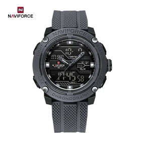 ساعت مچی اسپرت نیوی فورس مدل NF7114 رنگ خاکستری تیره (Gunmetal)