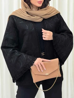 مانتو ژاکارد جلو باز سارگل
