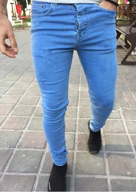 شلوار جین آبی روشن جدید مردانه