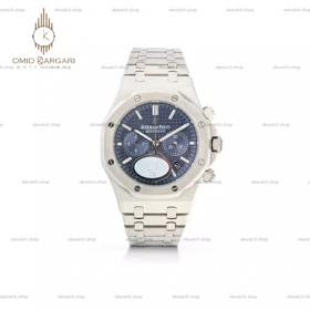 ساعت مچی اودمار پیگه کورنوگراف بند سیلور صفحه سرمه ای Audemars Piguet