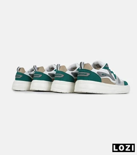 کفش کتانی مردانه سفید طوسی سبز FASHION مدل 7426