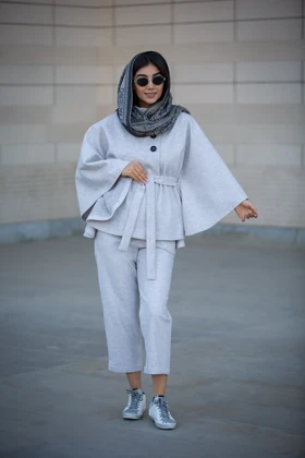 پالتو فوتر پانچ یقه ایستاده