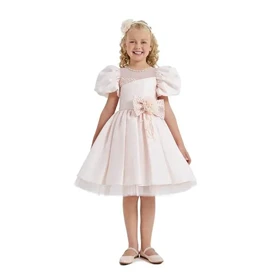 پیراهن مجلسی دخترانه یقه مرواریدی pamina