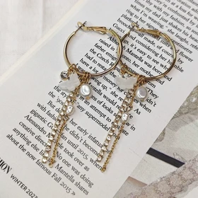 گوشواره حلقه‌ای چارم وارداتی کد 13870