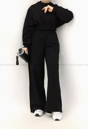 ست کراپ دورس شلوار رنگی کد1004915