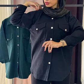 شومیز کتان پاییزه گرم بالا
