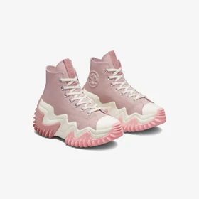 کفش آل استار اصل ساق بلند لژ دار صورتی all star run star motion pink