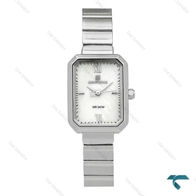 ساعت مچی زنانه نیوی فورس NF5050 مستطیلی سیلور صفحه صدف NaviForce-7730-L