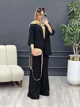 ست مانتو و شلوار دو دکمه سودا