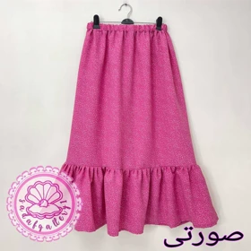 دامن کرپ پفکی بلند در رنگبندی
