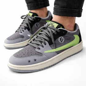 کتانی نایک تراویس، طوسی شیک و خاص مناسب استایل روزمره کد 6001