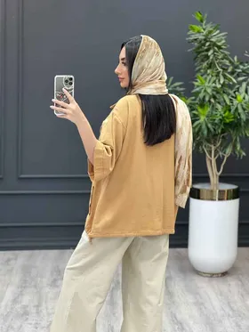 مانتو لینن چهارجیب پایین گت